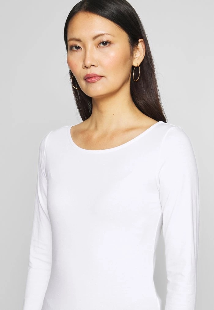 T-Shirt ANNA FIELD Anna Field Long Sleeved Top Blanche Femme | QQN-3419909